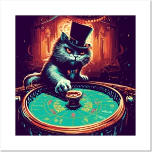 Cat roulette gambling meme Posters and Art